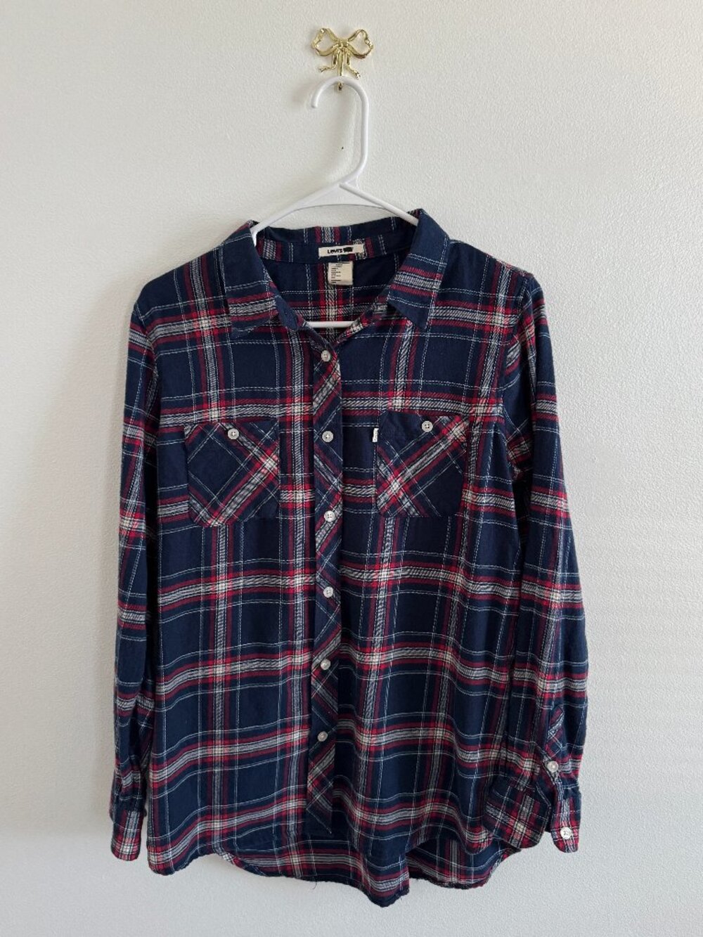 Levi's Flannel Plaid Button Down Shirt M